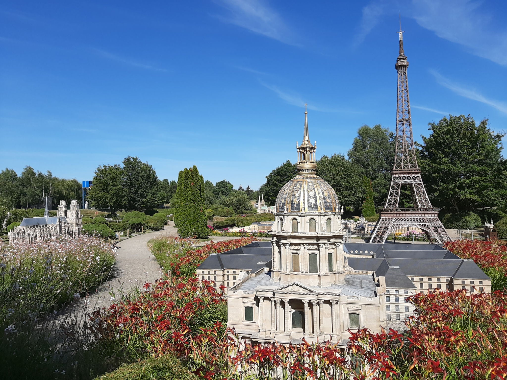 Miniature version of famous monuments at Paris in France Miniature